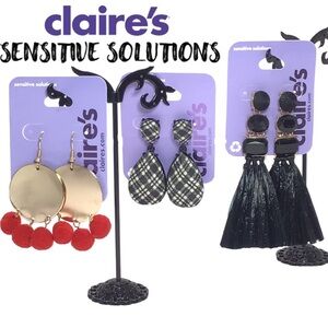 (3) Claire’s Fashion Glam Dangle Earrings- L14